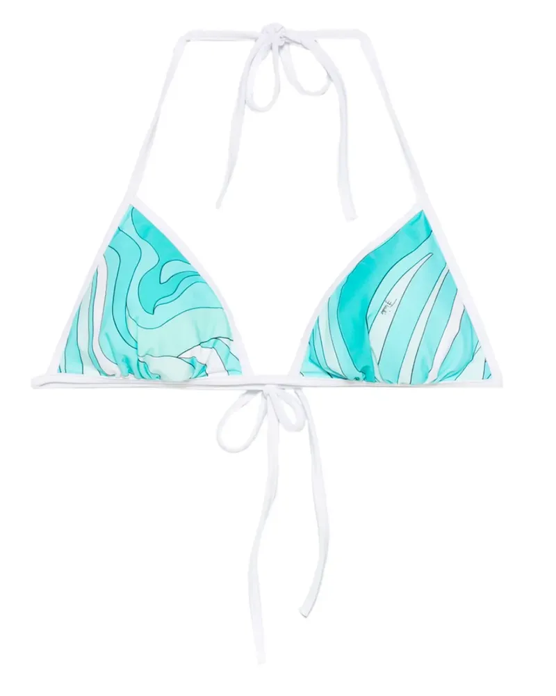 Emilio Pucci triangle bikini top - Blau Blau