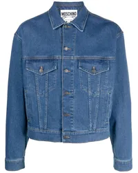 Moschino Jeansjacke mit Logo-Stickerei Blau