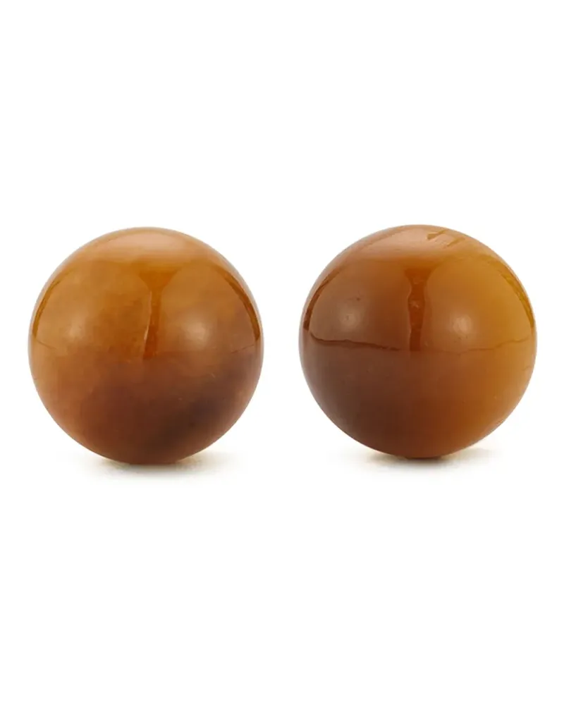 MATEO 14kt Gelbgoldohrringe mit Tigerauge Gold
