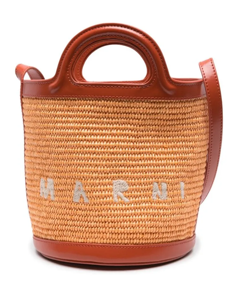 Marni Mini Tropicalia Beuteltasche - Braun Braun