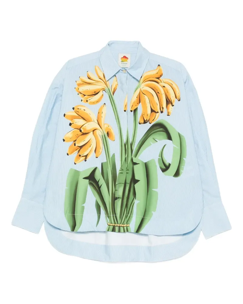 FARM Rio Hemd mit Bananen-Print - Blau Blau