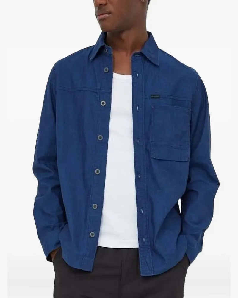 G-STAR RAW Langärmeliges Hemd mit Brusttasche - Blau Blau