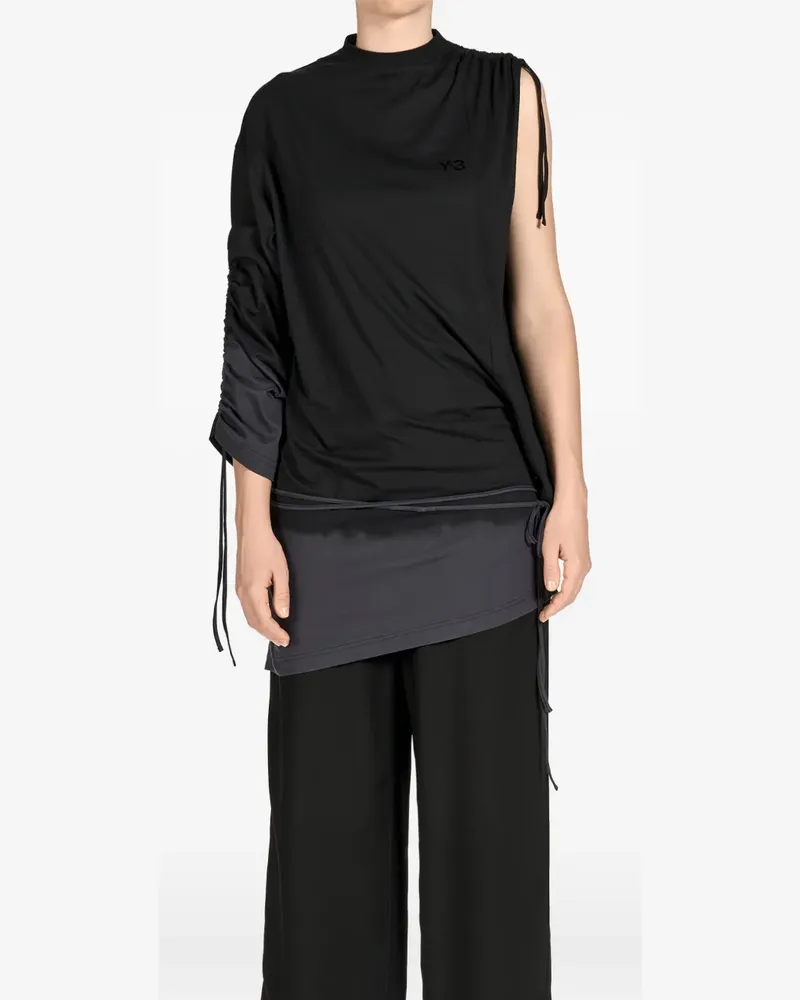 Y-3 drape T-shirt - Schwarz Schwarz