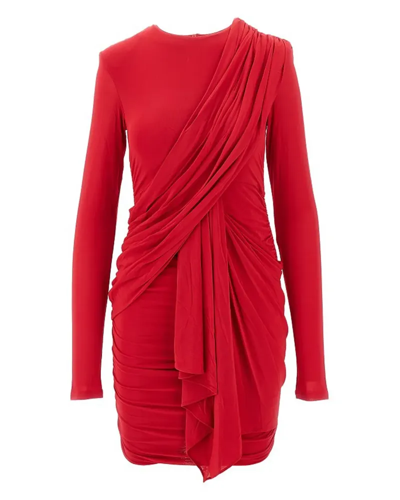 Isabel Marant Midikleid mit drapiertem Ausschnitt - RED Red