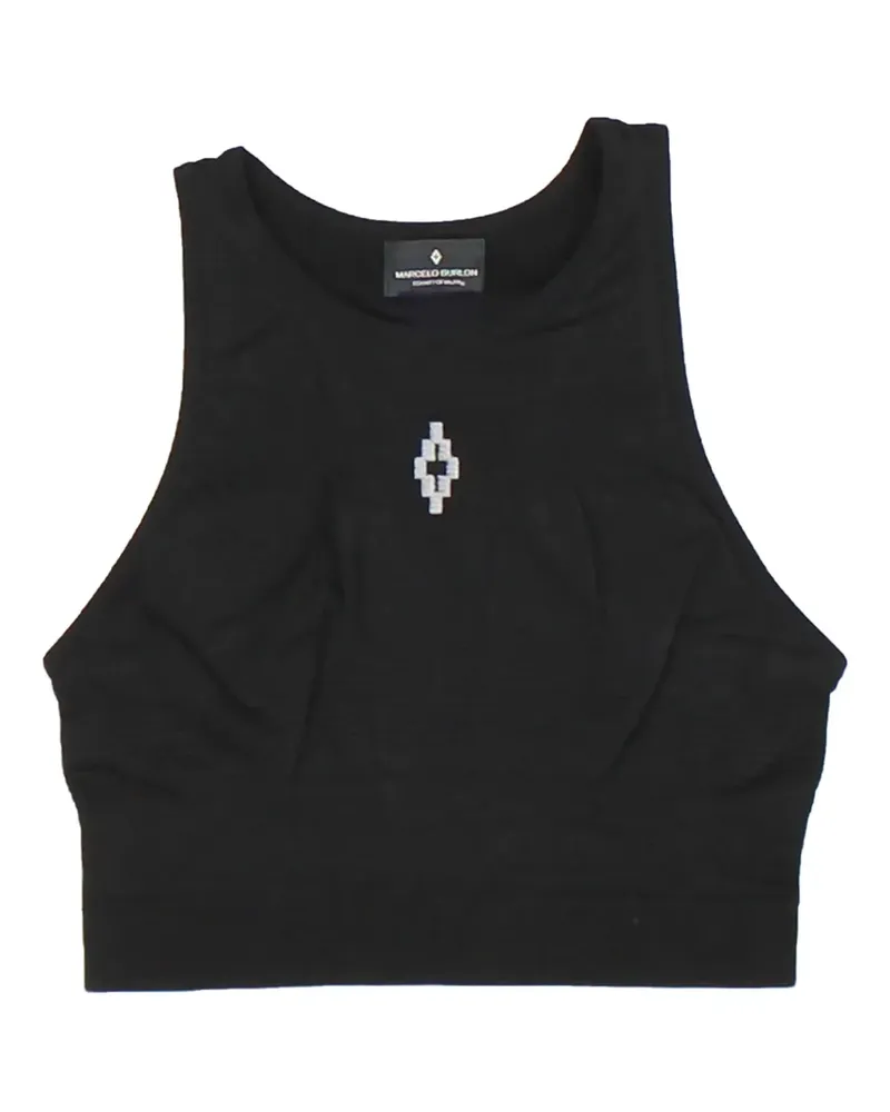 Marcelo Burlon | County of Milan Nahtloses Top mit Stehkragen - Schwarz Schwarz