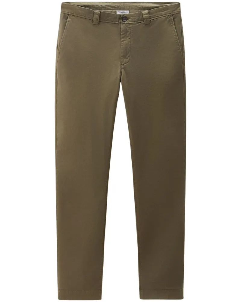 Woolrich Chino mit Logo-Stickerei - Grün Grün