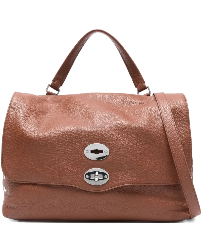 Zanellato Mittelgroße Postina Tote Bag mit Nieten - Braun Braun