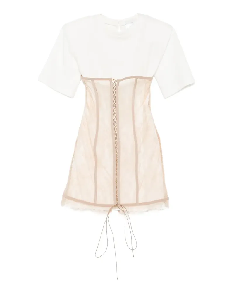 Giuseppe di Morabito Minikleid mit Spitzendetail - Weiß Weiß