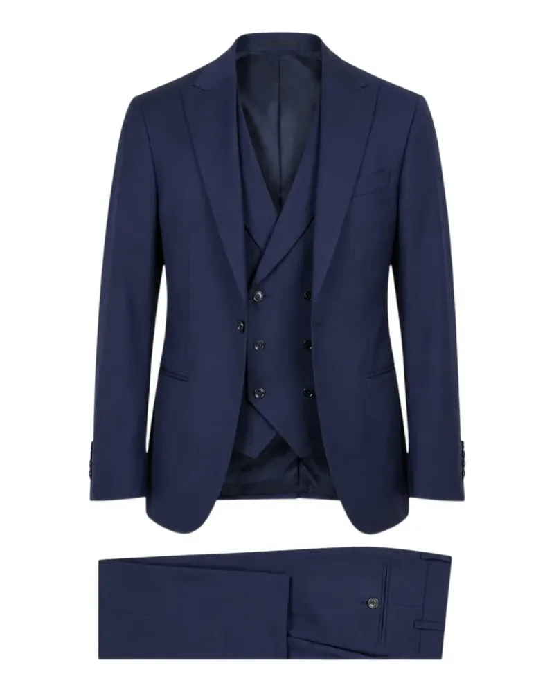 Luigi Bianchi Mantova single-breasted suit set (set of three) - Blau Blau