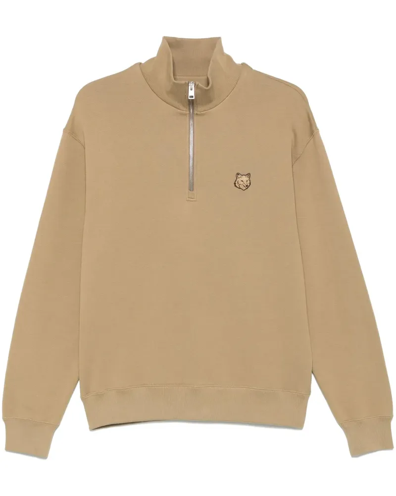 Kitsuné Sweatshirt mit Fuchsmotiv - Nude Nude