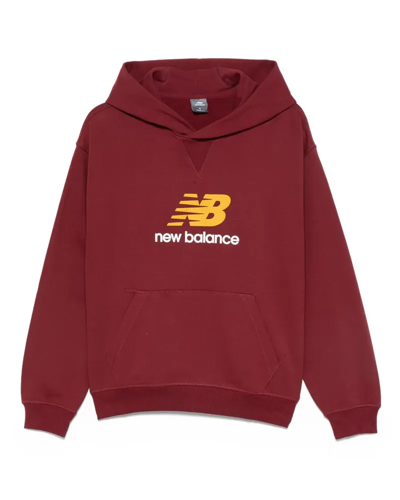 New Balance Hoodie mit Logo-Print - Rot Rot