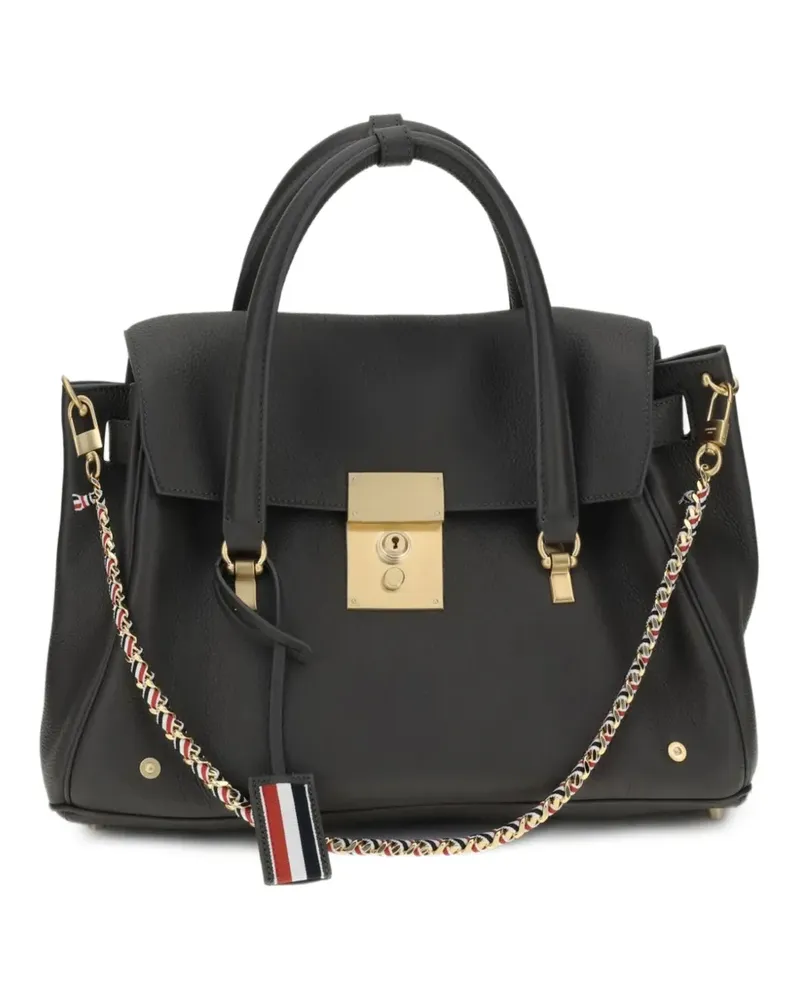 Thom Browne Schultertasche mit Kettenriemen - Schwarz Schwarz