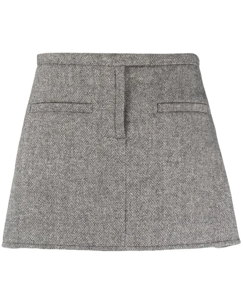 Courrèges Minirock mit Trapezform - Schwarz Schwarz
