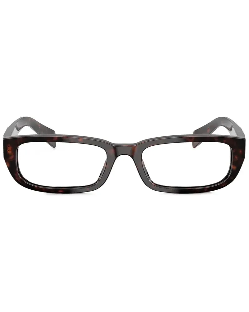 Prada Eckiges Gestell - Schwarz Schwarz