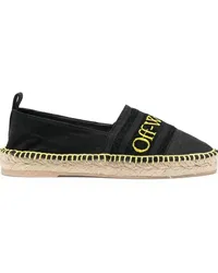 OFF-WHITE Espadrilles mit Logo-Stickerei Schwarz