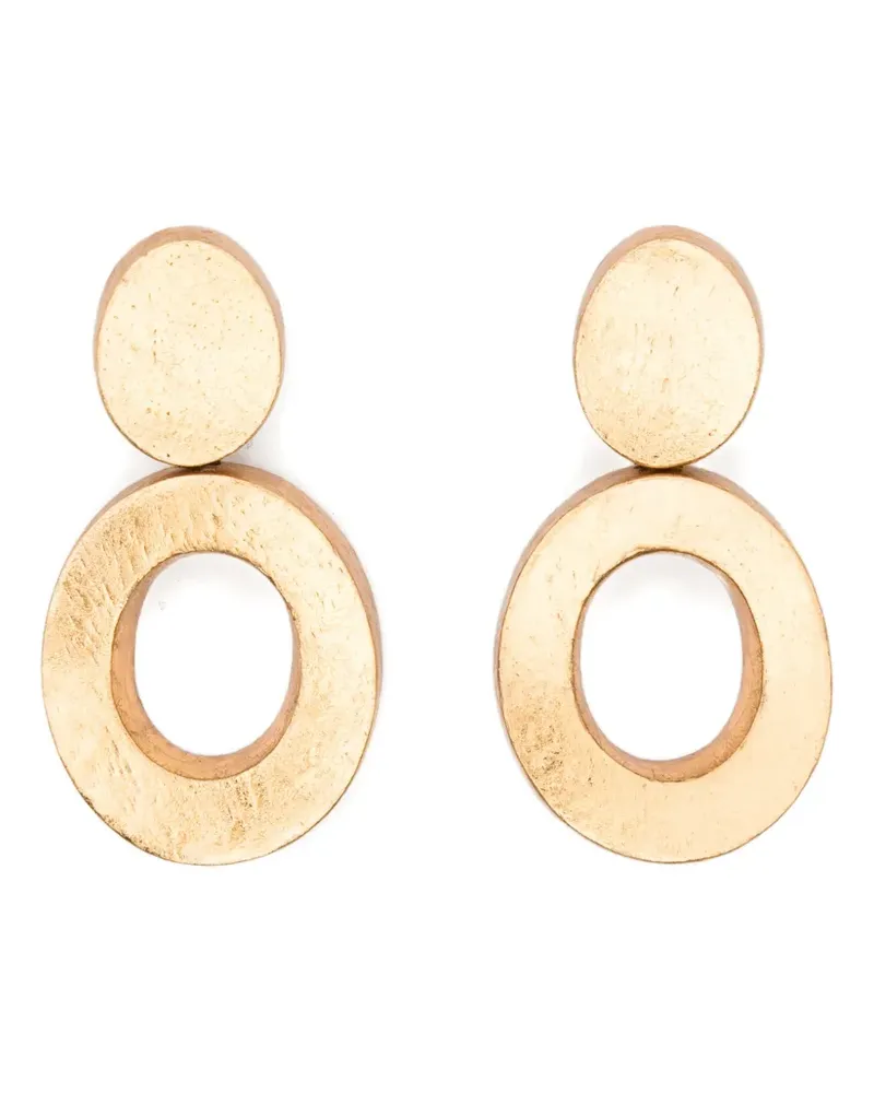 Monies Evara geometric-shape earrings - Gold Gold