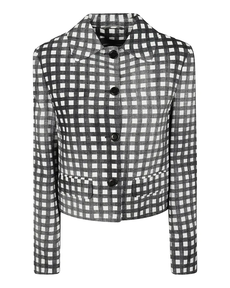 Ermanno Scervino gingham-check button-up jacket - Schwarz Schwarz