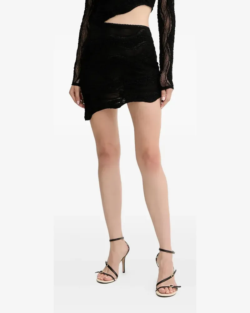 Charo Ruiz asymmetrical mini skirt - Schwarz Schwarz