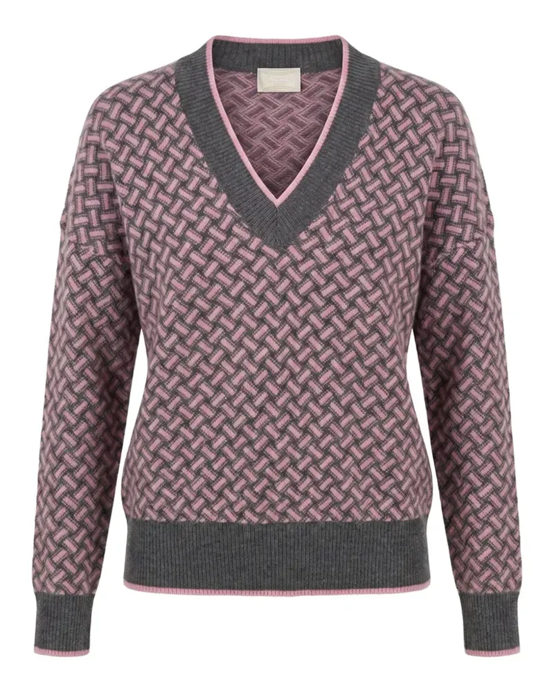 Drumohr  geometric-pattern cashmere sweater - Grau Grau