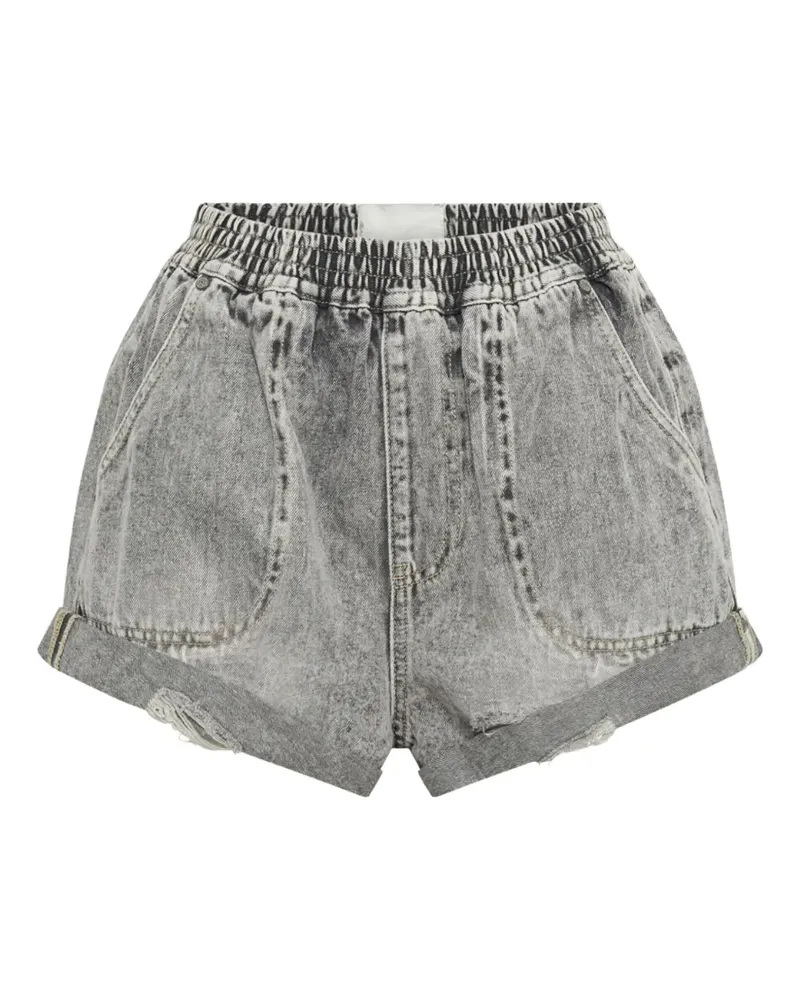 One Teaspoon Hunters elasticated denim shorts - Grau Grau