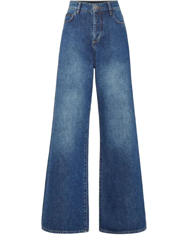 Philipp Plein Jeans mit weitem Bein - Blau Blau