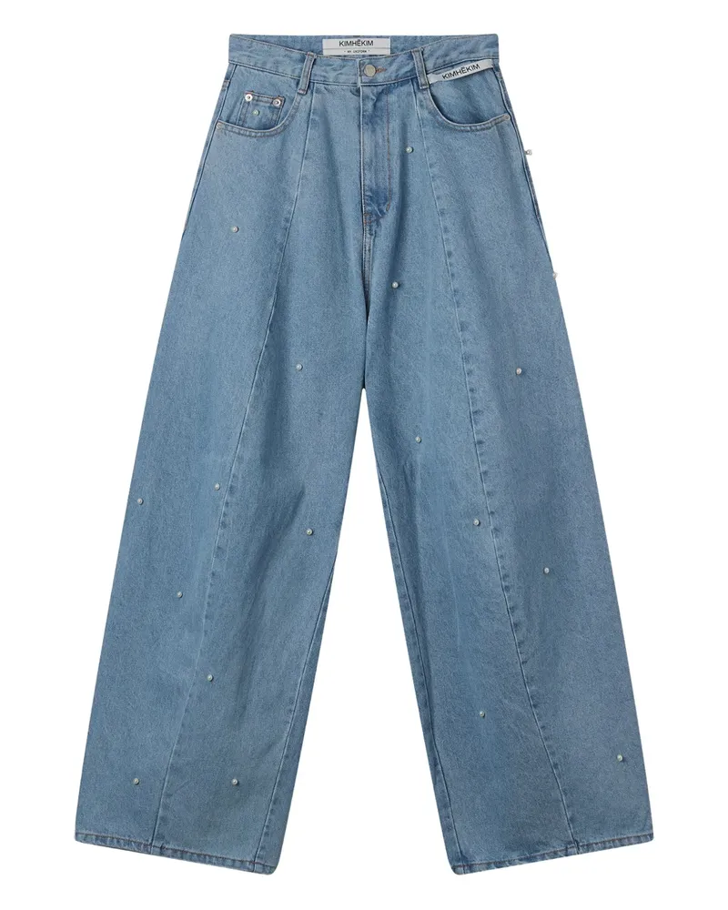 KIMHEKIM pearl-embellished jeans - Blau Blau