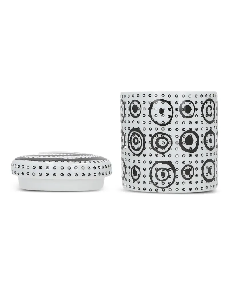 10 Corso Como Duftkerze aus Keramik mit ikonischem Circles-Print (7,5cm) - Weiß Weiß