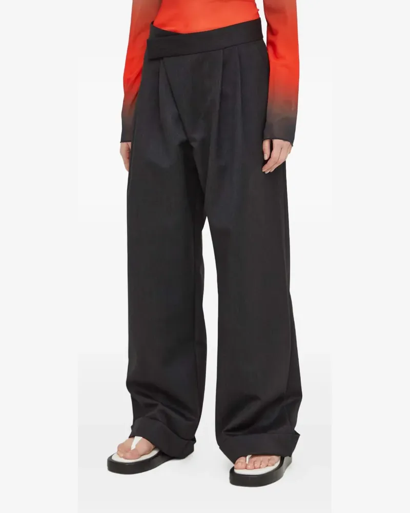 Won Hundred pleated-design Trousers - Schwarz Schwarz