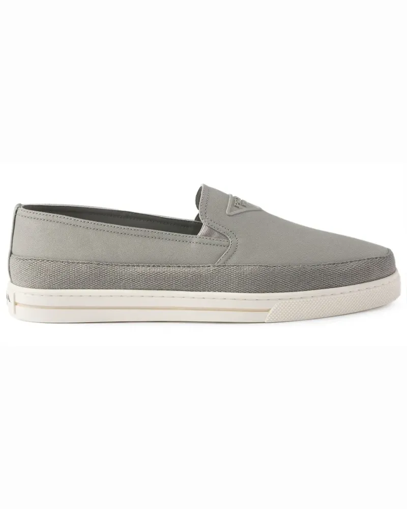 Prada Slip-On-Hose mit Logo-Prägung - Grau Grau