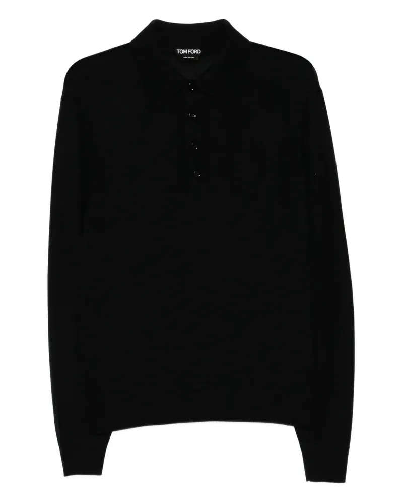 Tom Ford wool polo shirt - Schwarz Schwarz