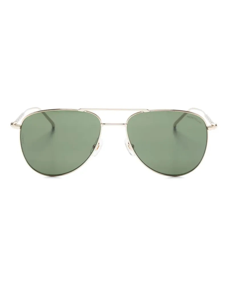 Montblanc Pilotenbrille im Metallic-Look - Gold Gold
