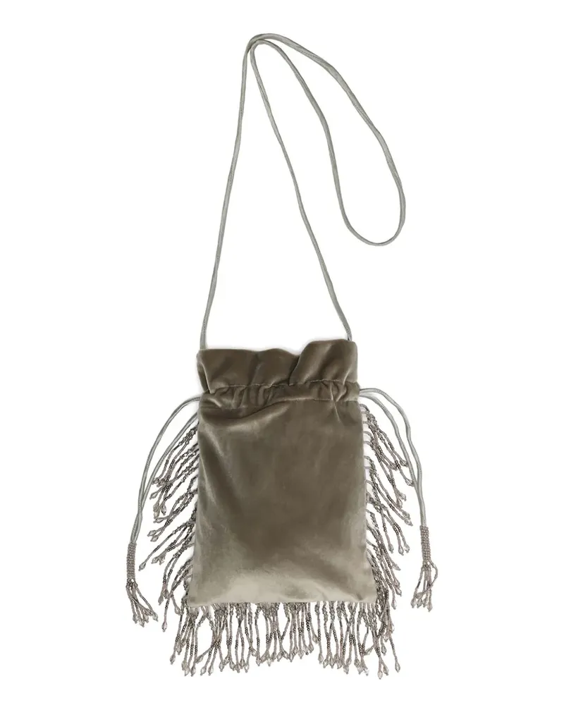 Maliparmi Umhängetasche mit Perlen - Silber Silber