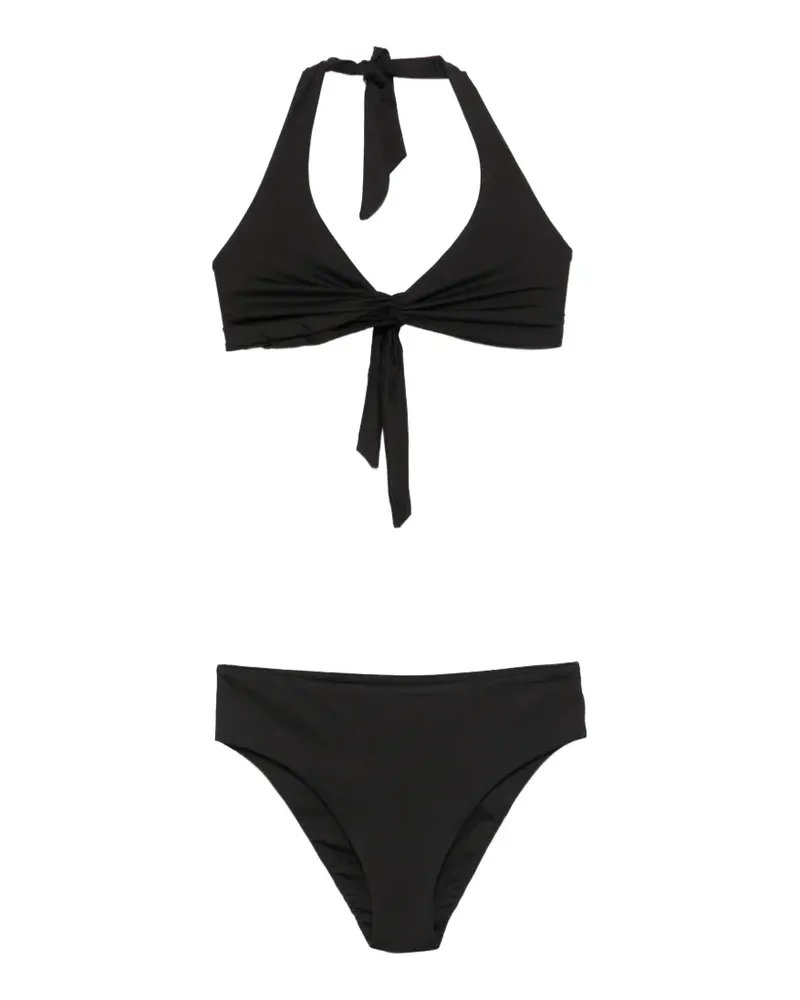FISICO-Cristina Ferrari Bikini mit Knotendetail - Schwarz Schwarz