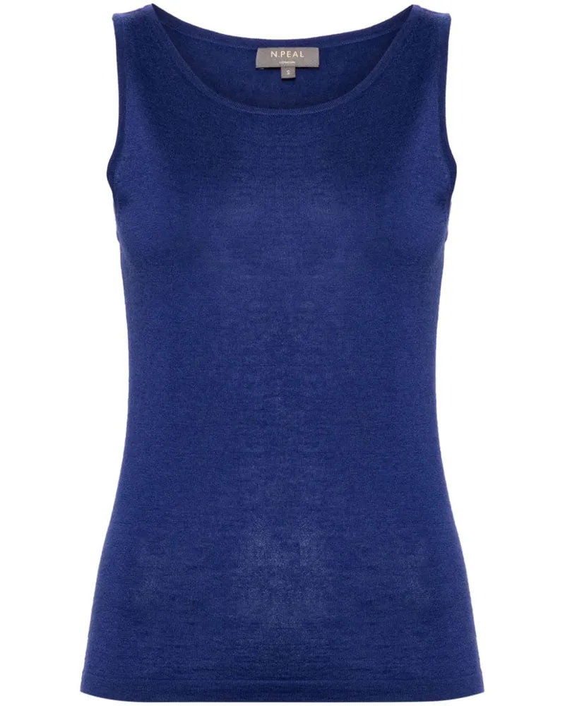 N.Peal Trägershirt mit U-Ausschnitt - Blau Blau