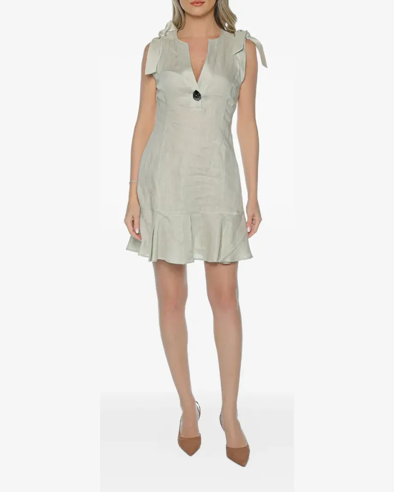 Armani Exchange Gerüschtes Kleid mit Schleifendetail - Grau Grau
