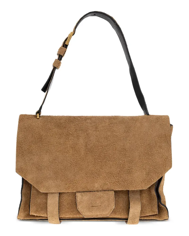 AllSaints Ursa Schultertasche mit Klappverschluss - Nude Nude
