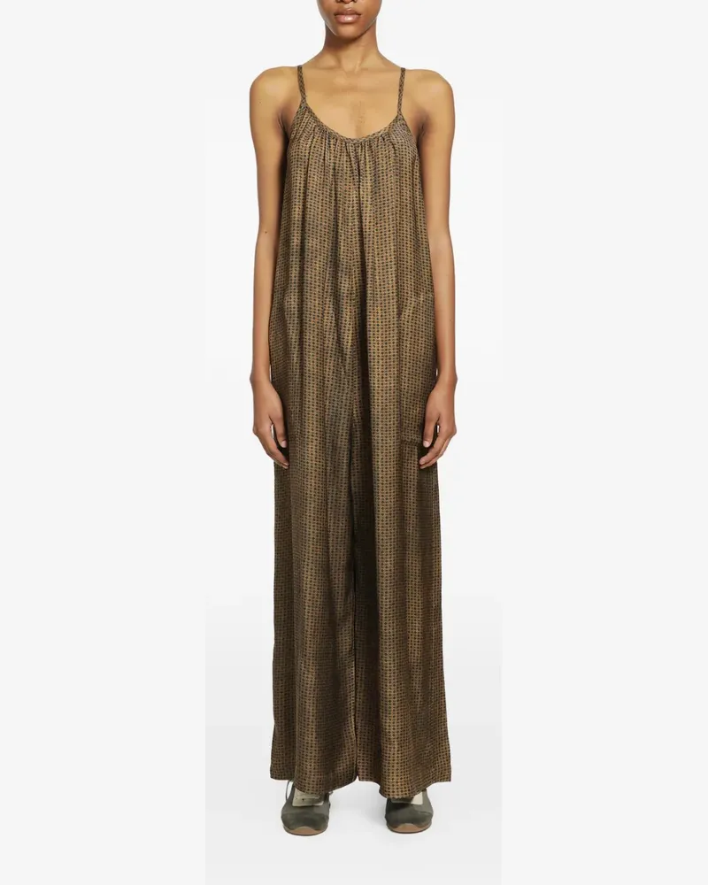 Uma Wang Paul geometric-print jumpsuit - Nude Nude