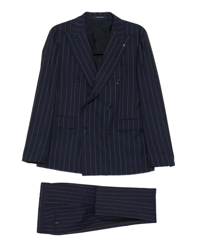 Tagliatore pinstripe double-breasted suit - Blau Blau