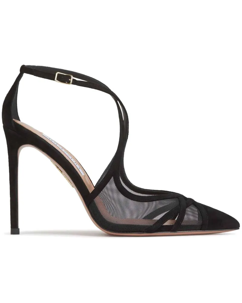Aquazzura Shear Pumps 105mm - Schwarz Schwarz