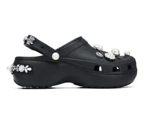 x Simone Rocha Mules mit Blumendetail - Schwarz