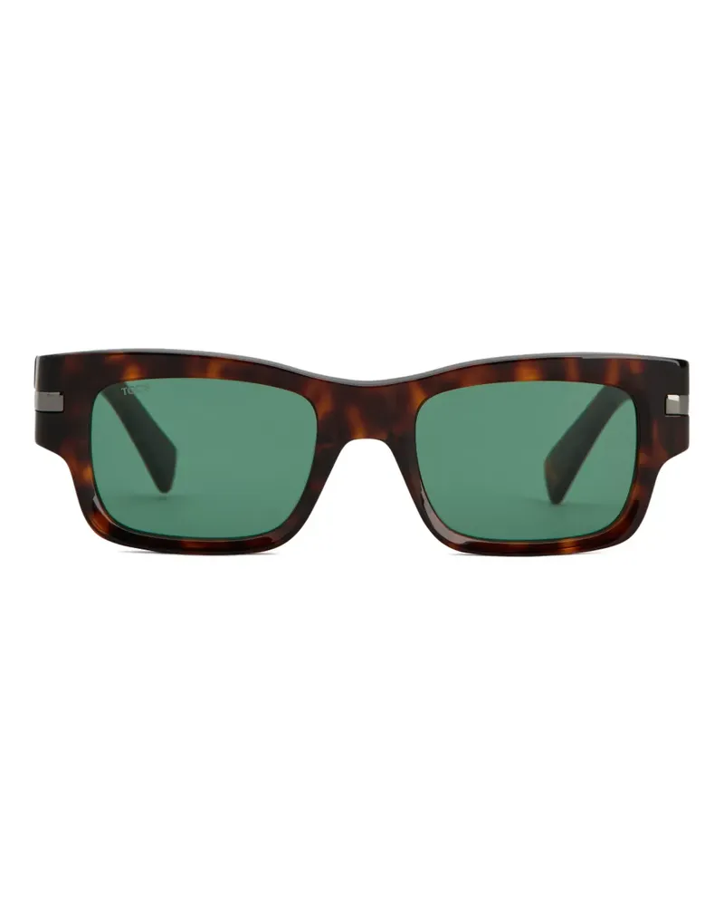 TOD'S Sonnenbrille mit eckigem Gestell - Braun Braun
