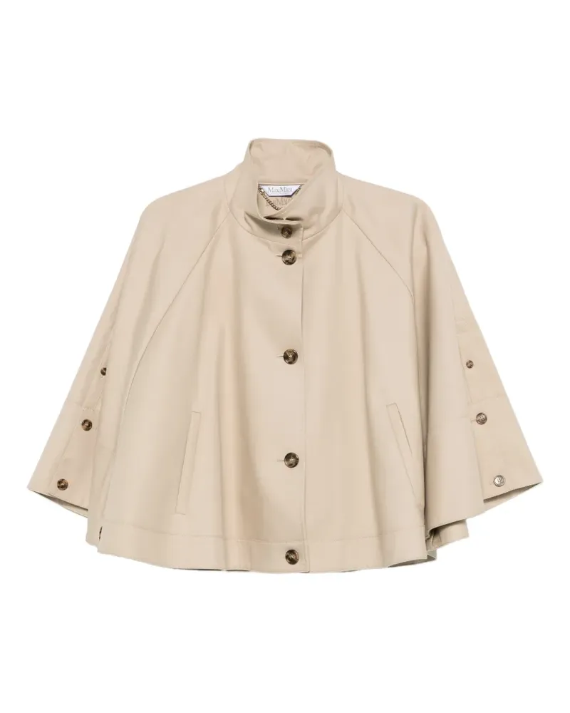 Max Mara Cape aus Gabardine - Nude Nude