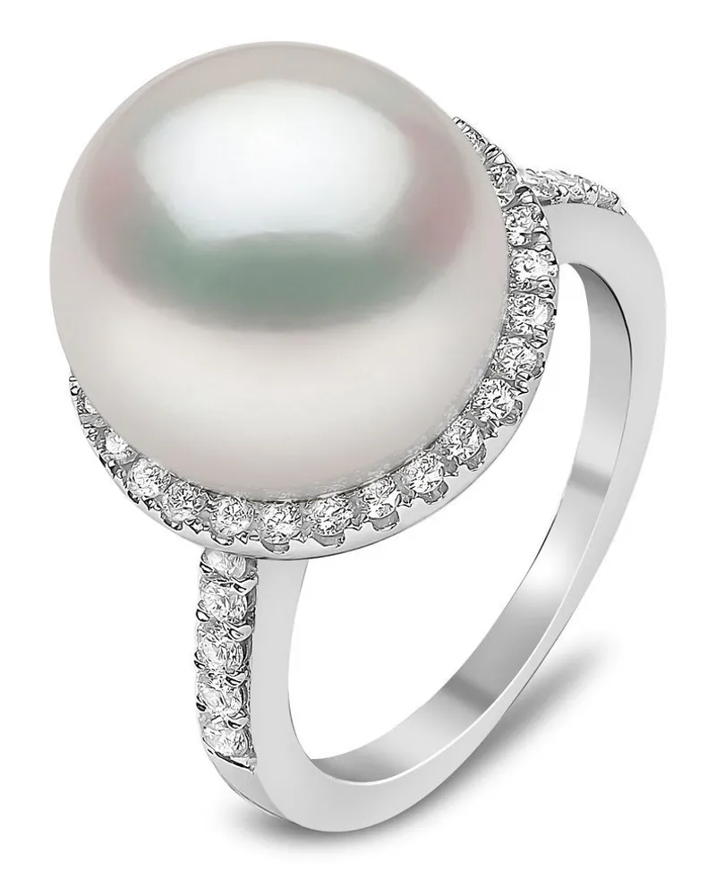 YOKO London 18kt 'Classic' Weißgoldring mit Diamanten - Silber Silber