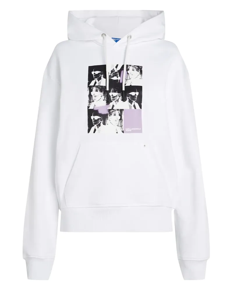 Karl Lagerfeld Relax Repeat Hoodie - Weiß Weiß