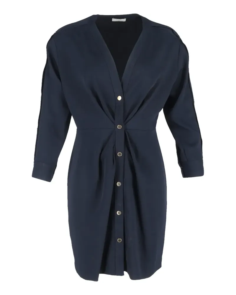 Sandro button-down V-neck mini dress - Blau Blau