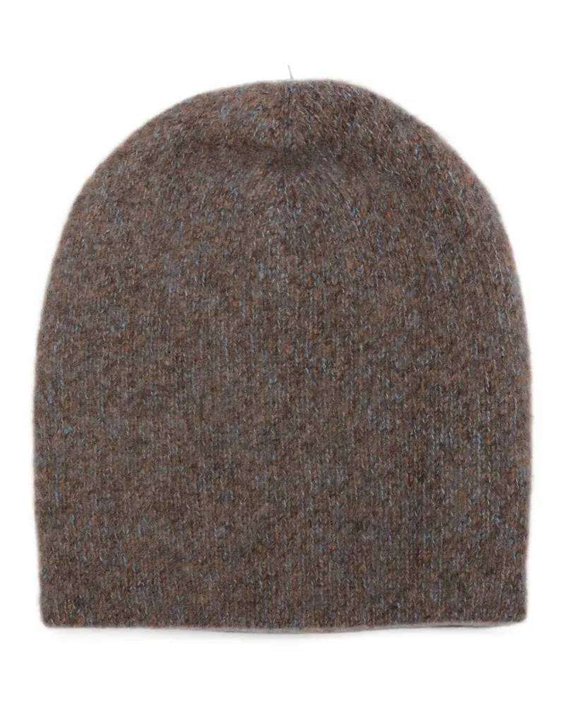 Frenckenberger Fein gestrickte Beanie - Braun Braun