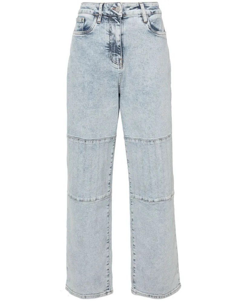 REMAIN Gerade Jeans mit hohem Bund Blau