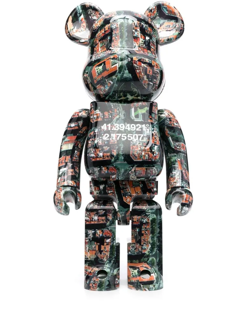 Medicom Toy x Benjamin Grant Overview Barcelona BE@RBRICK Figur Grün