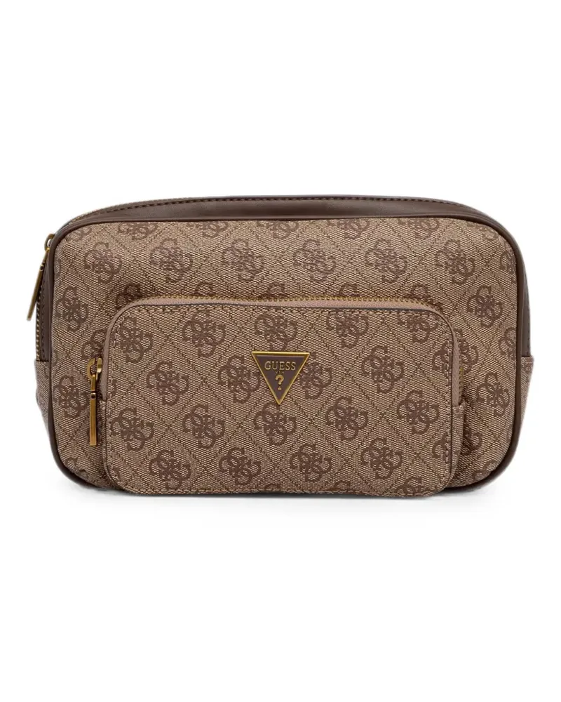 Guess monogram-print zip-up belt bag - Nude Nude