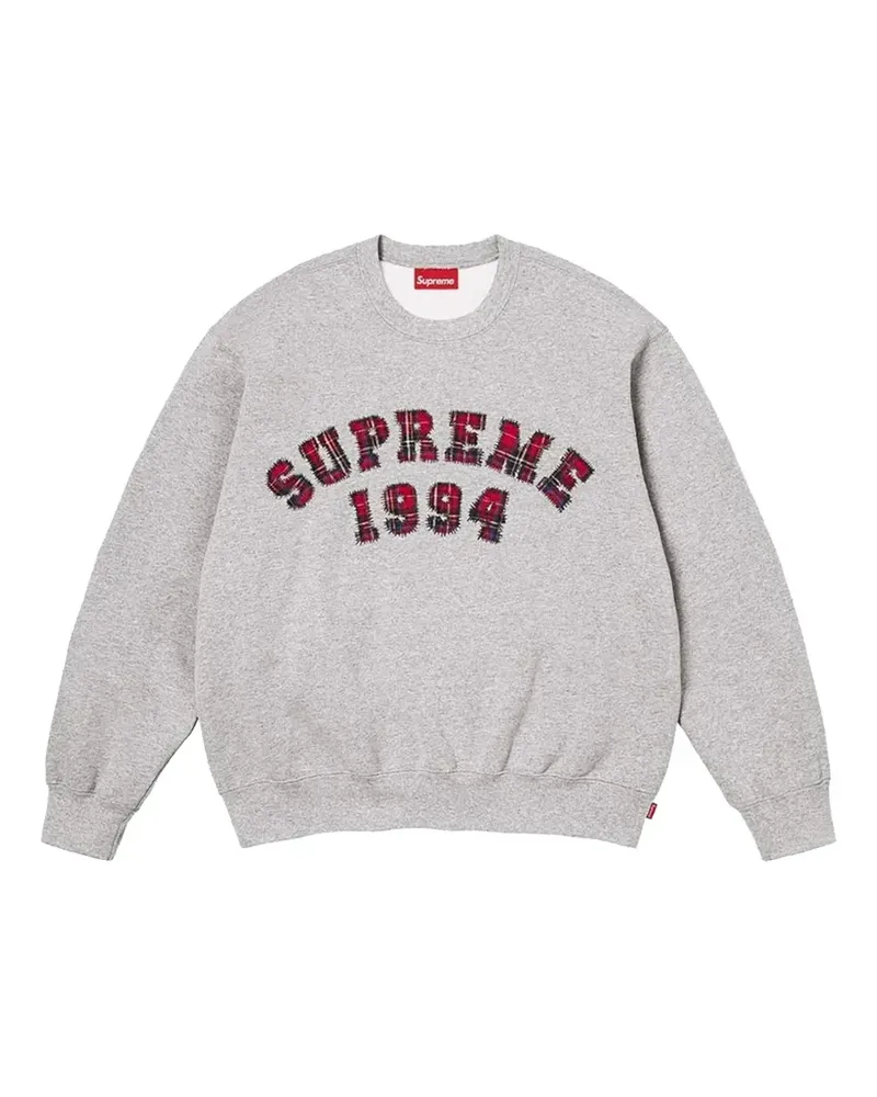 Supreme Being Plaid Arc appliqué sweater - Grau Grau